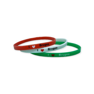 Bracelet thin 3 colours Brugge Red - White - Green